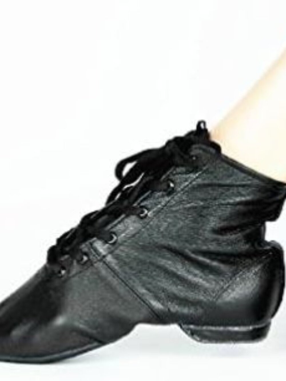 Cheapdancing Black Soft Sole Women's Lace Up Flat Dancing Jazz Boots Size-W8.5 - Picture 2 of 5